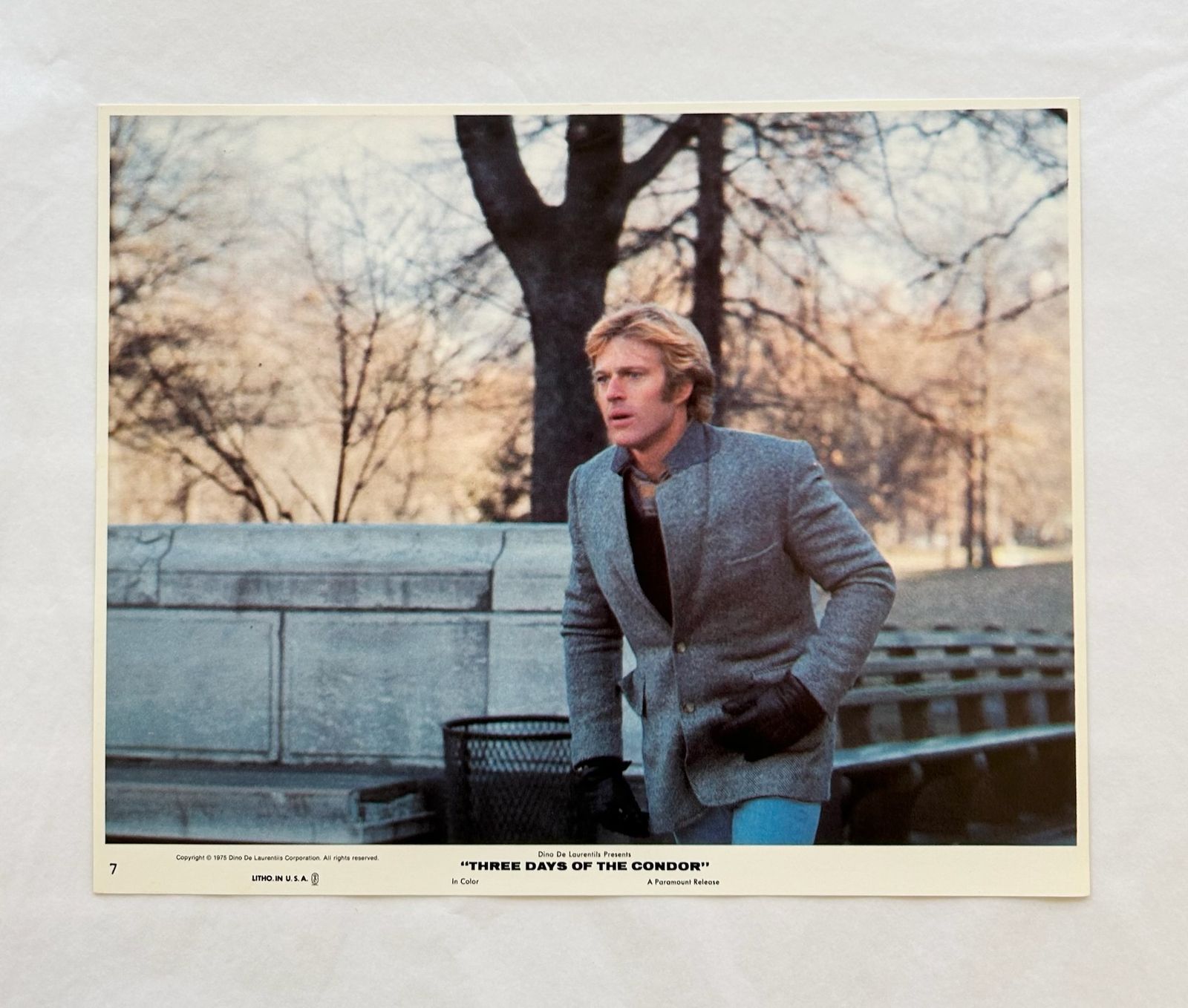 Three Days Of The Condor   Original 1975 Lobby Card #7 photo furniture