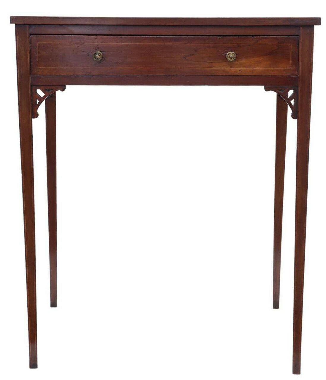 Antique Fine Quality C1900 Inlaid Mahogany Ladies Writing Table   Desk Side Dressing Table photo for sale