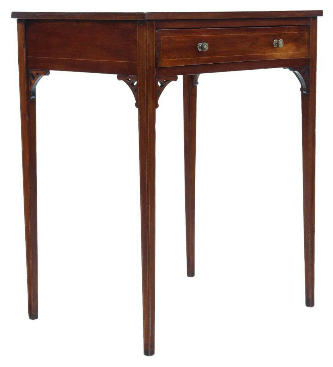 Antique Fine Quality C1900 Inlaid Mahogany Ladies Writing Table   Desk Side Dressing Table photo Furniture