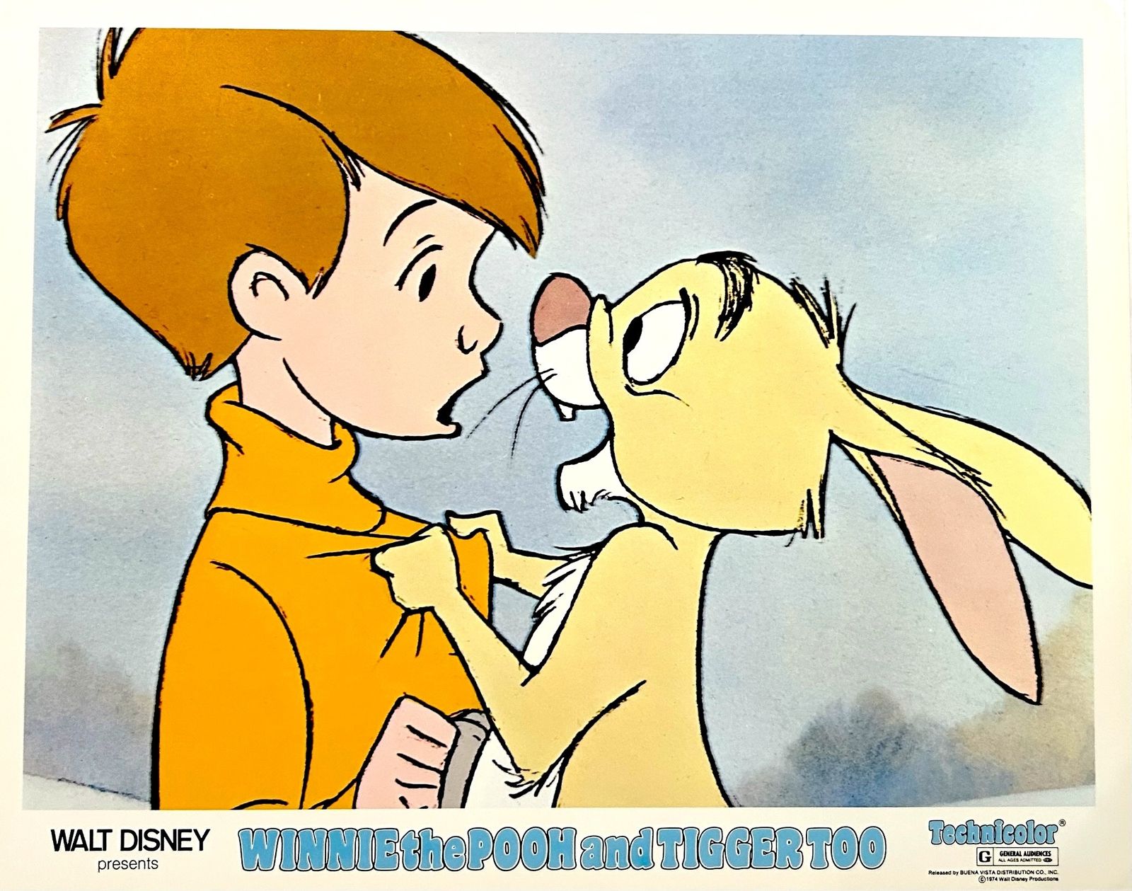 Winnie The Pooh And Tiger Too   Original 1974 Lobby Card