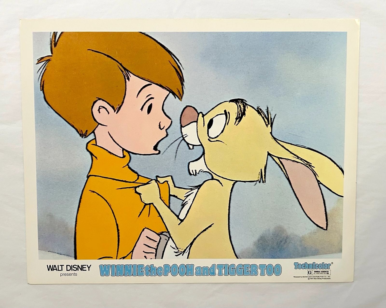 Winnie The Pooh And Tiger Too   Original 1974 Lobby Card photo Art