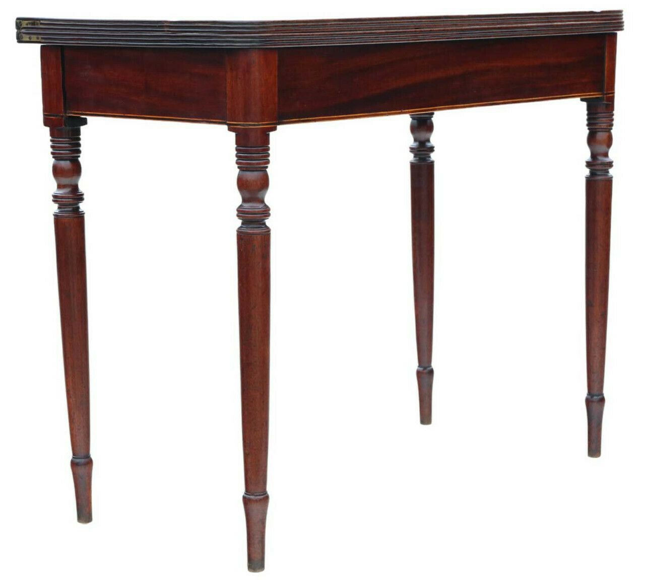 Antique Fine Quality C1800 Inlaid Mahogany Folding Card Or Tea Table   Side Occasional Furniture photo Furniture