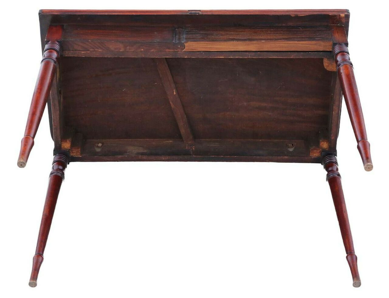 photo for sale Antique Fine Quality C1800 Inlaid Mahogany Folding Card Or Tea Table   Side Occasional Furniture