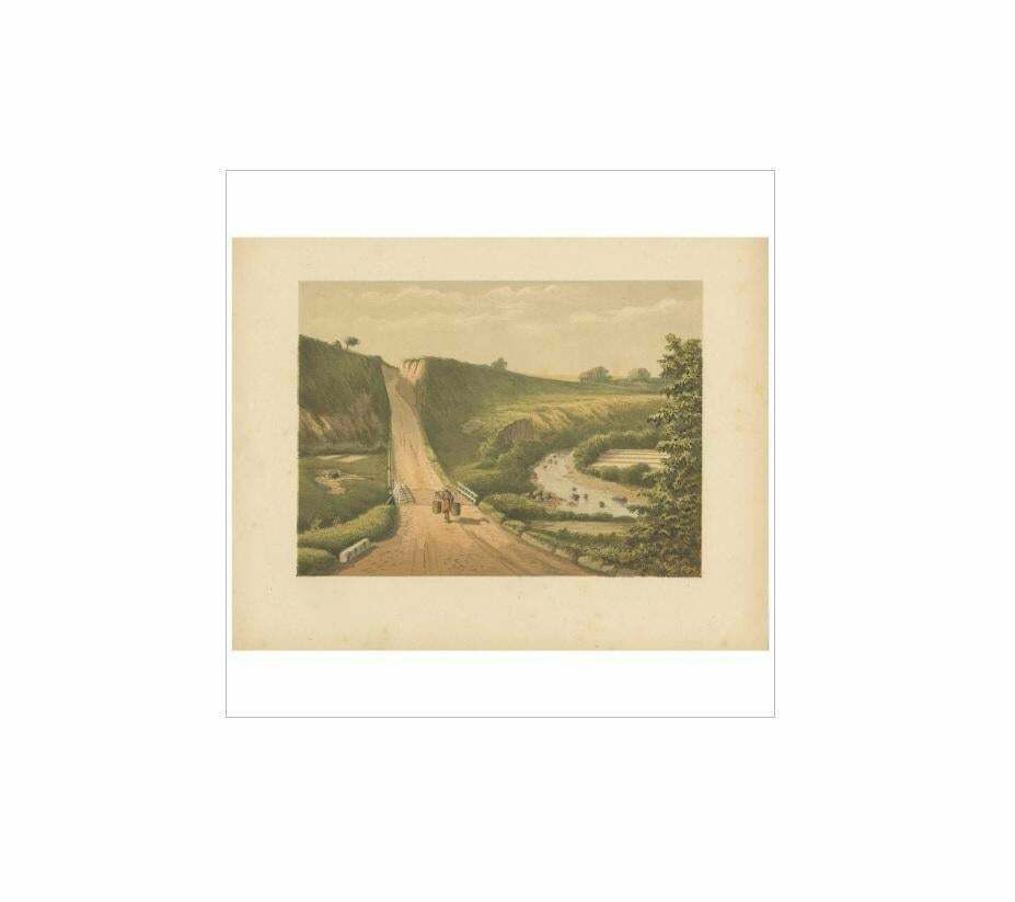 Antique Print Of A Road Near Cipanas 'Java' By M.T.H. Perelaer, 1888 photo for sale