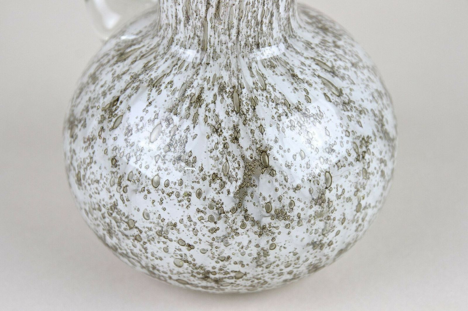 Mid Century Murano Glass Vase/ Glass Jug With Bubbles, Italy Circa 1960 photo buy