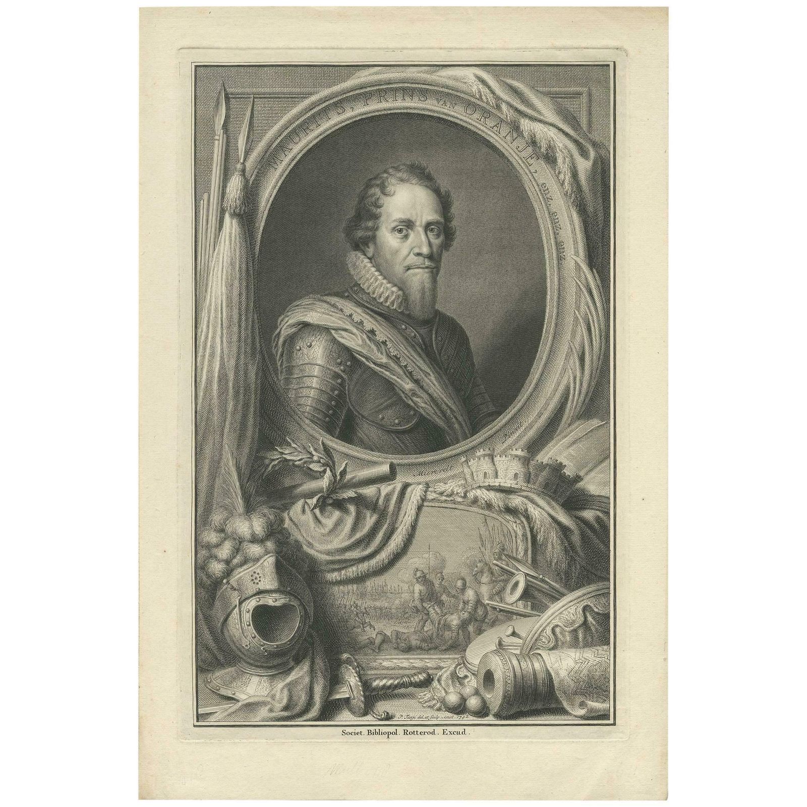 Antique Portrait Of Maurice, Prince Of Orange