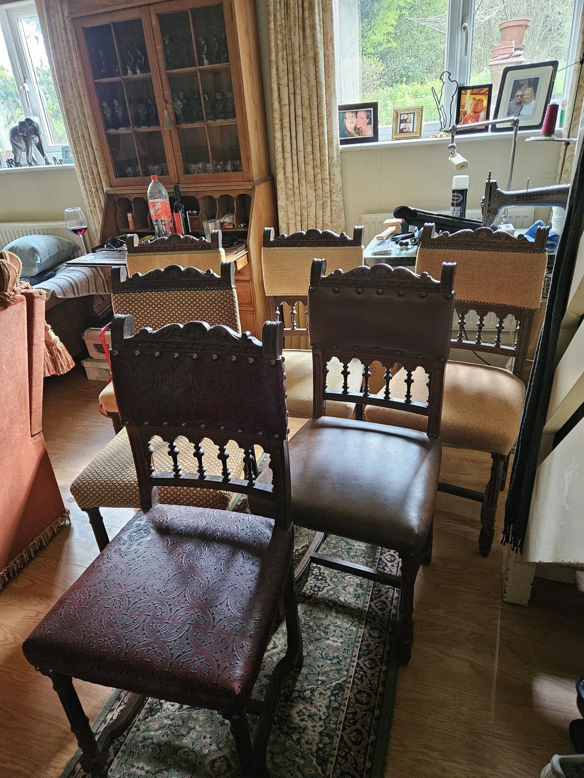 Henry 11 French Oak Dining Chairs Circa 1890's photo vinterior