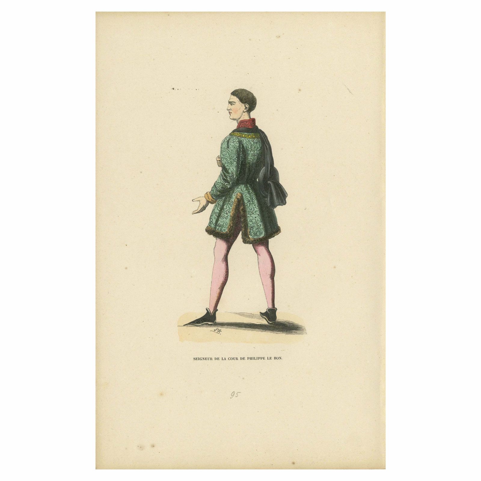 Lord Of The Court Of Philip The Good, Engraved And Published In 1847