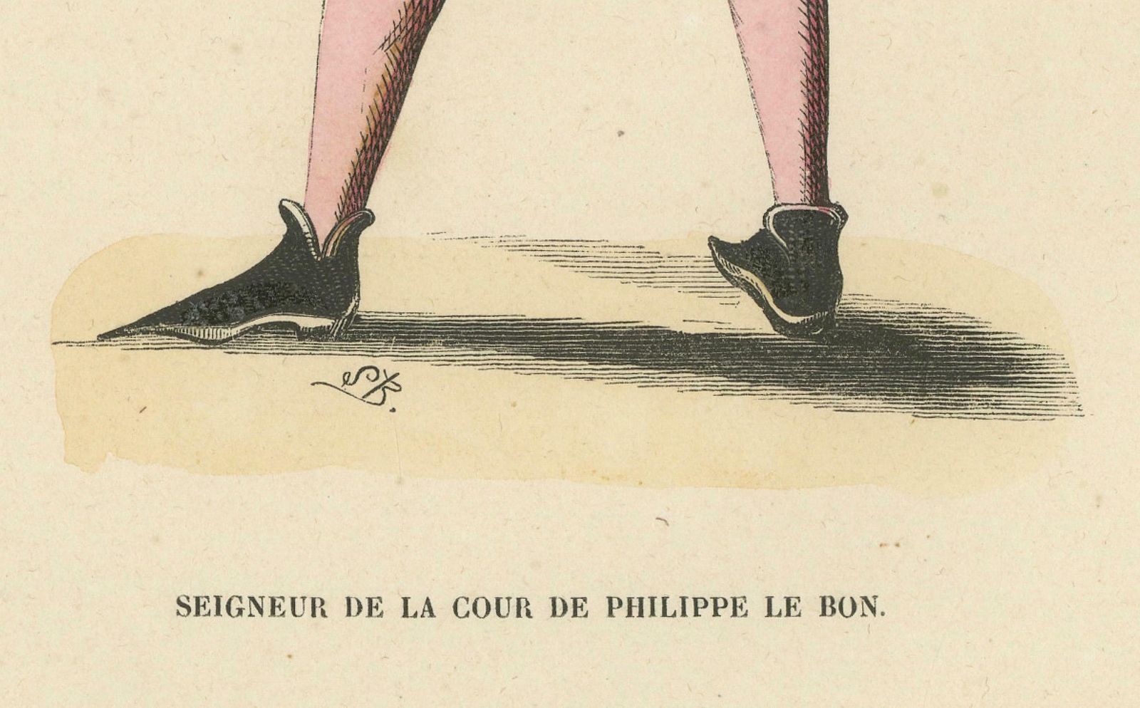 Lord Of The Court Of Philip The Good, Engraved And Published In 1847 photo furniture