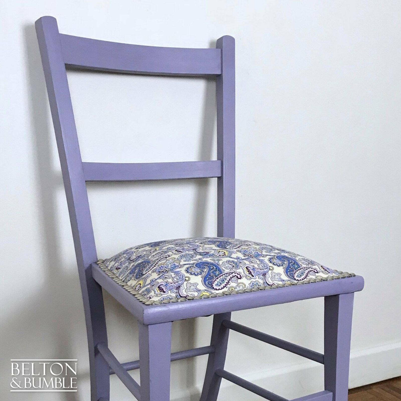 Petite Pale Purple And Paisley Bedroom Chair photo 125.0