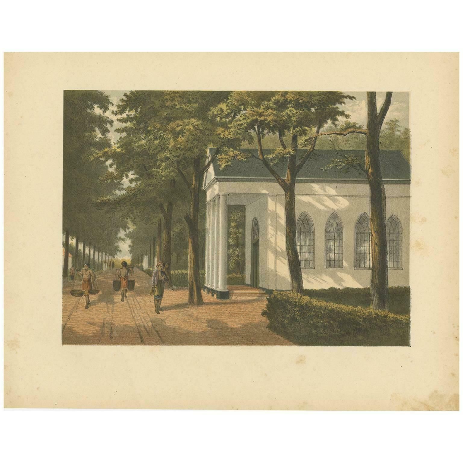 Antique Print Of The Buitenzorg Estate In Batavia By M.T.H. Perelaer 1888