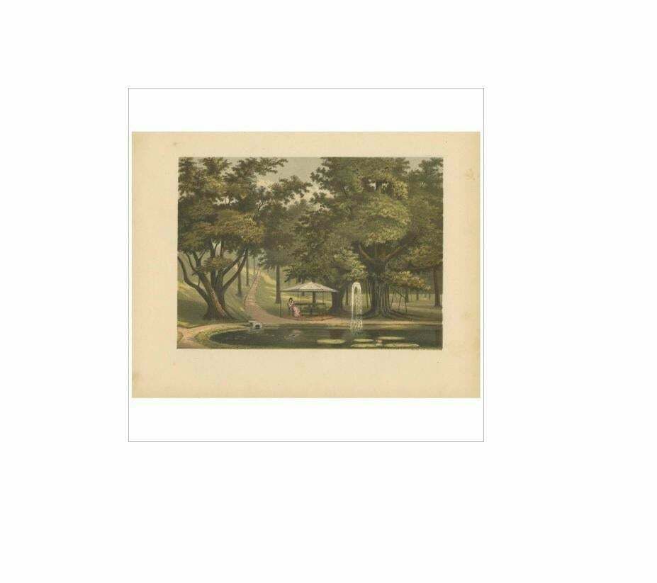 Antique Print Of A Fountain On Java By M.T.H. Perelaer, 1888 photo for sale