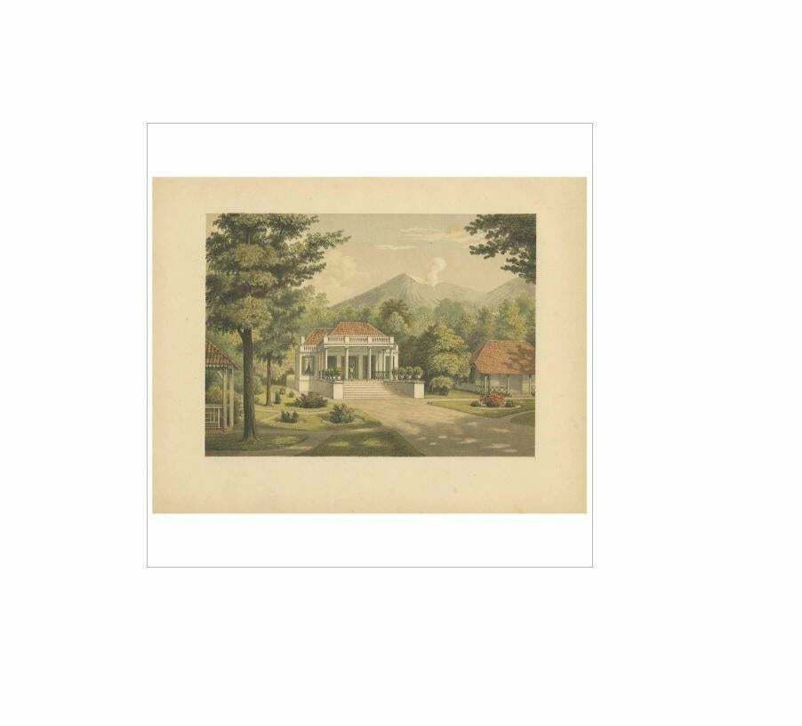 Antique Print Of A House On Java By M.T.H. Perelaer, 1888 photo Art