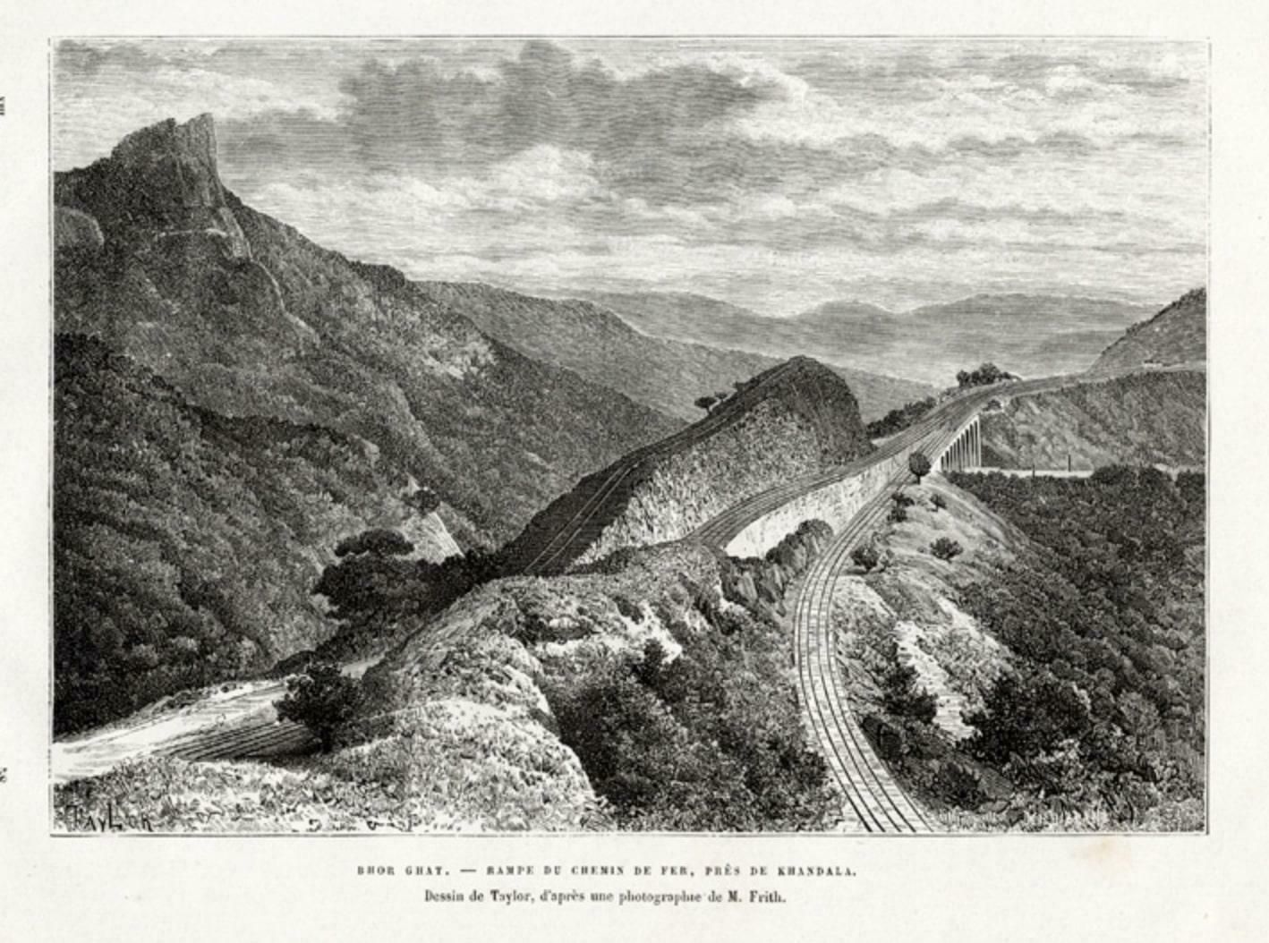 Bhor Ghat A Mountain Passage Between Karjat & Khandala, Maharashtra, India, 1883 photo furniture