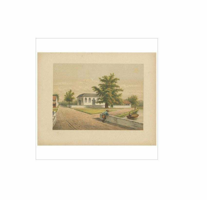 Antique Print Of A Church In Batavia By M.T.H. Perelaer, 1888 photo for sale