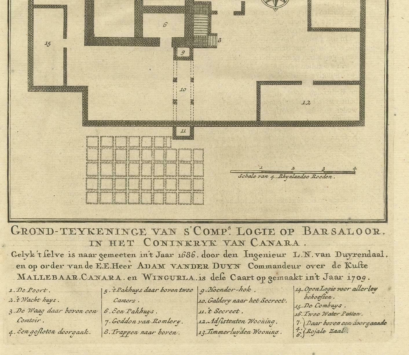 Antique Print Of The Lodge At Barsaloor By Valentijn '1726' photo Art