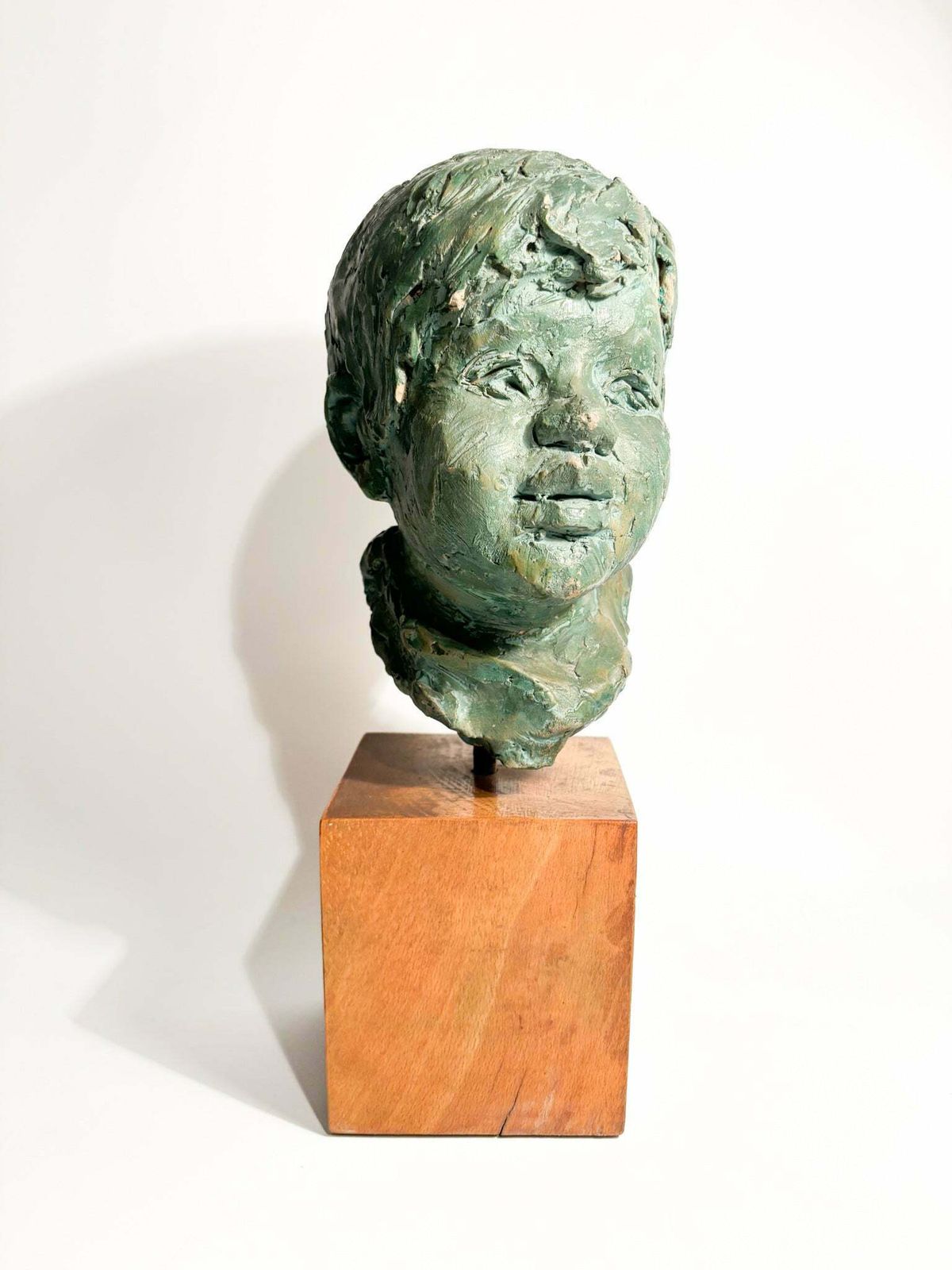 Terracotta Sculpture Of A Bust Of A Young Man By Bruno Bambacaro, 1970s