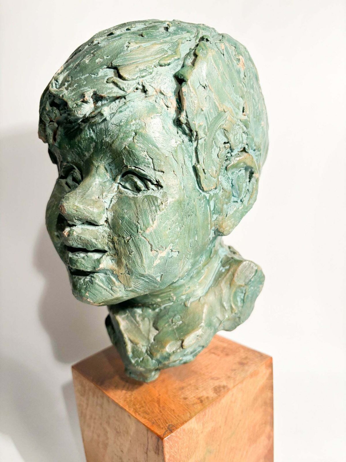 Terracotta Sculpture Of A Bust Of A Young Man By Bruno Bambacaro, 1970s photo 362.0