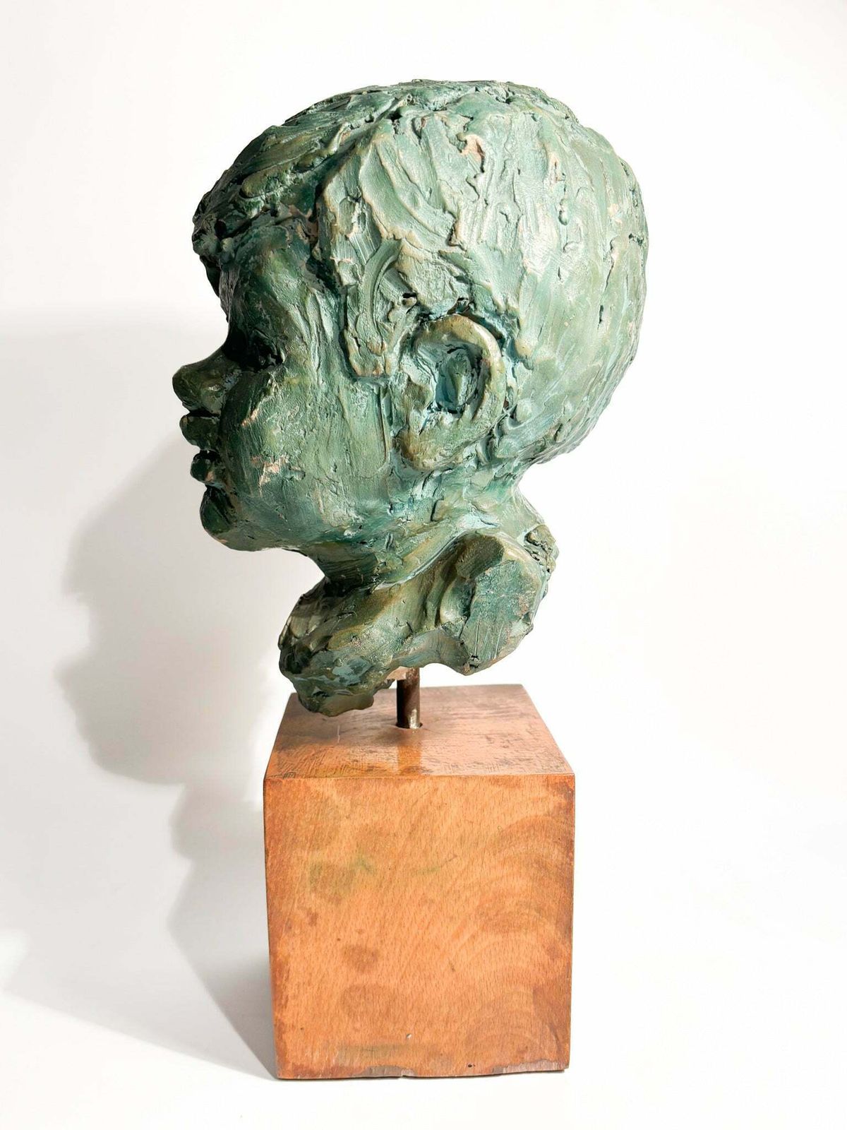 Terracotta Sculpture Of A Bust Of A Young Man By Bruno Bambacaro, 1970s photo buy