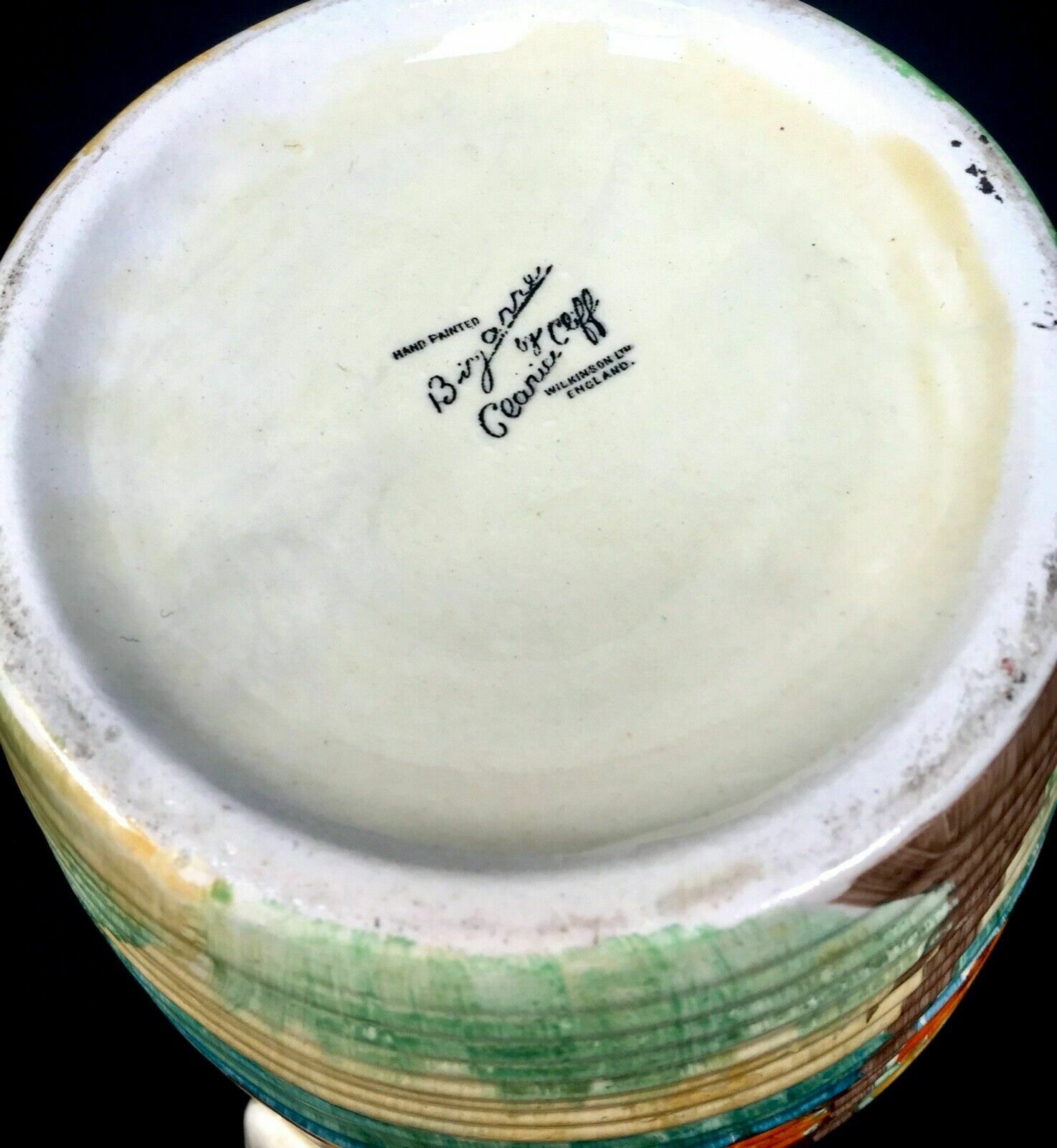 1299.0 Antique Clarice Cliff   Sandon Lotus Jug Large / C1933 Art Deco Pottery Bizarre photo