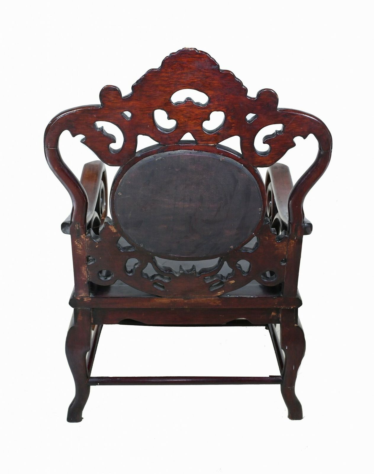 Antique Chinese Arm Chair Hardwood Carved Seating photo for sale