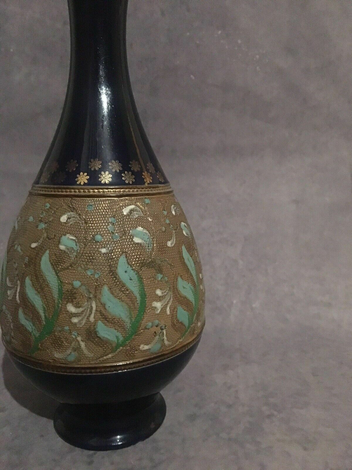 Doulton Lambeth Antique Stoneware Vase Victorian Stoneware Pottery photo 65.0