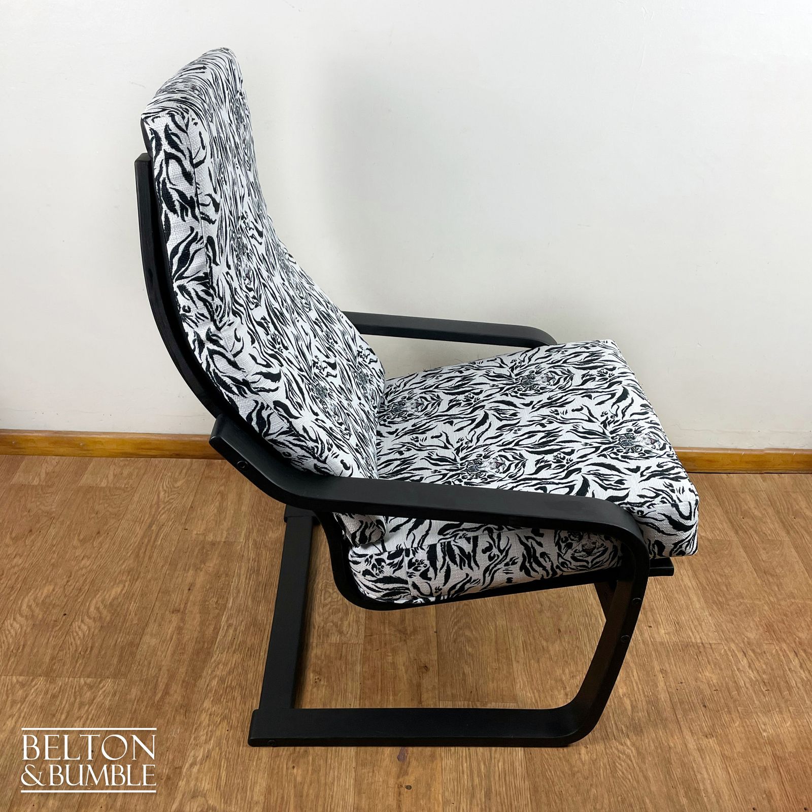 Monochrome Rocker Chair With Tiger Print photo vintage