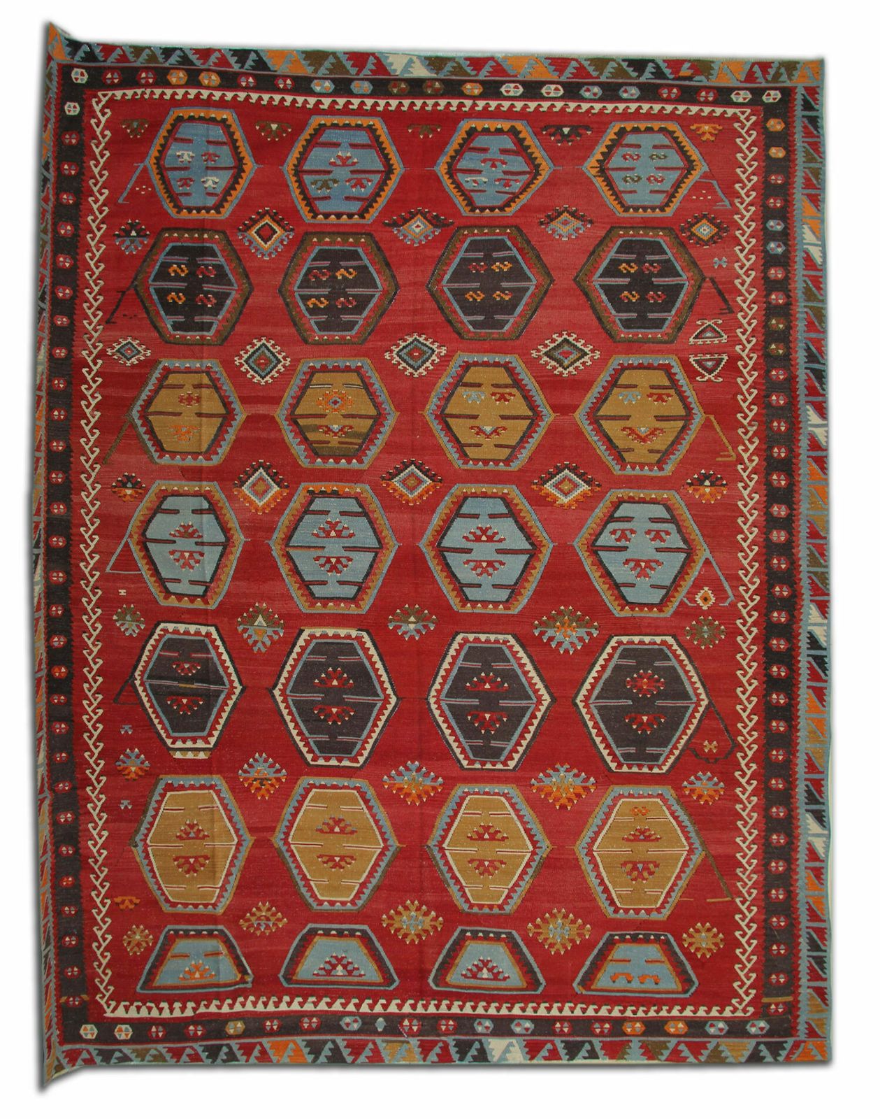 Antique Kilim Rug, Turkish Carpet Sarkisla Kilim 282 X 368 Cm