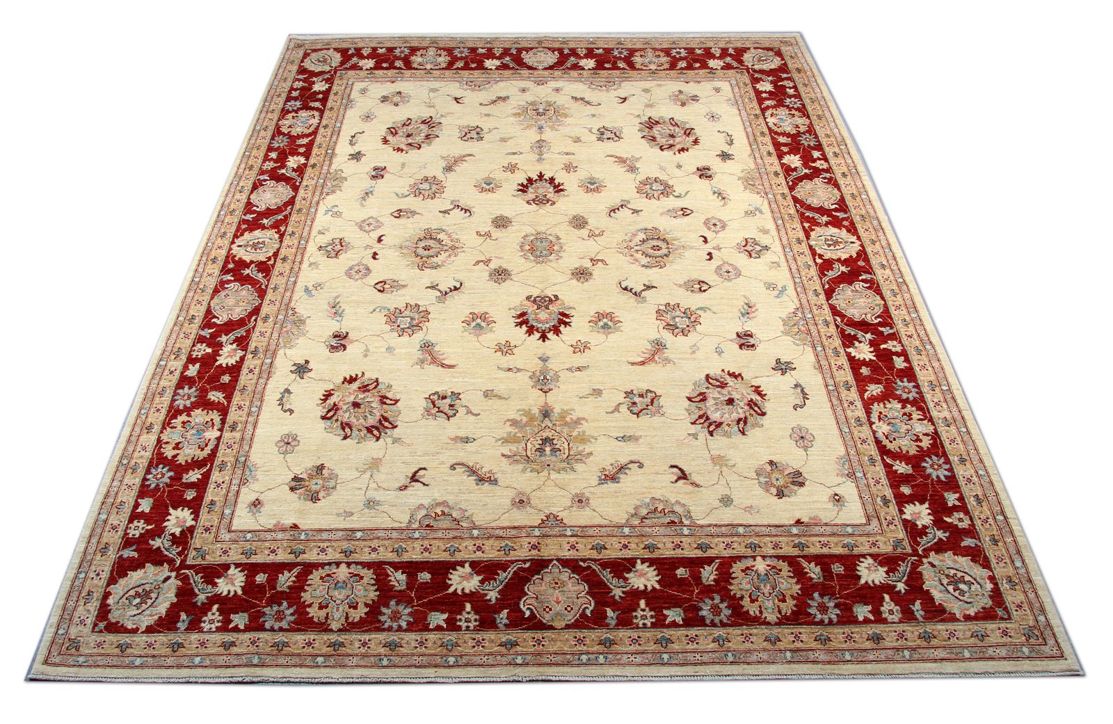 Vintage Ziegler Sultanabad Rug, Handwoven Oriental Wool Carpet  255 X 320 Cm photo for sale