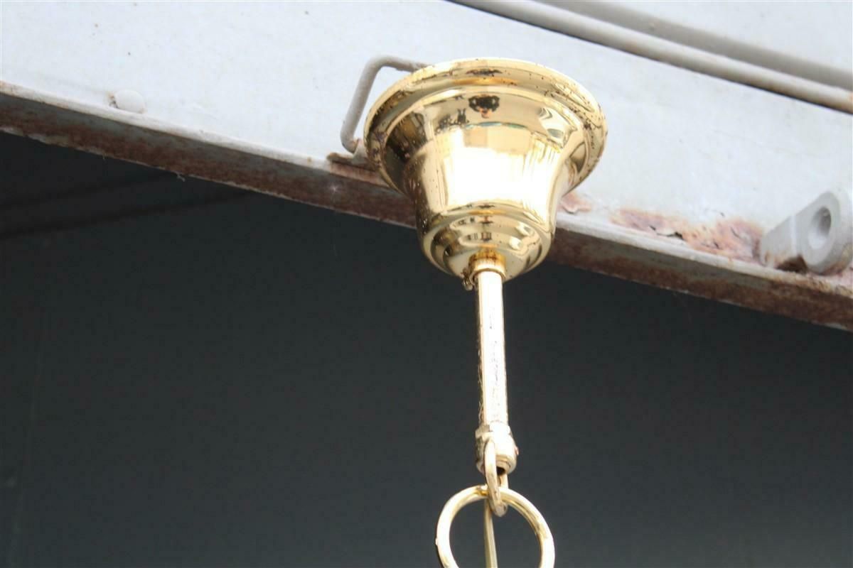 Round Bamboo Chandelier Brass Parts 1970s Made In Italy photo buy
