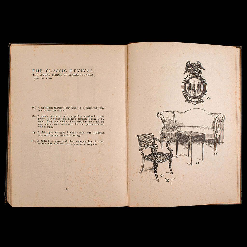 225.0 Antique Book, Old English Furniture, Illustrated, Reference, Edwardian, C.1910 photo
