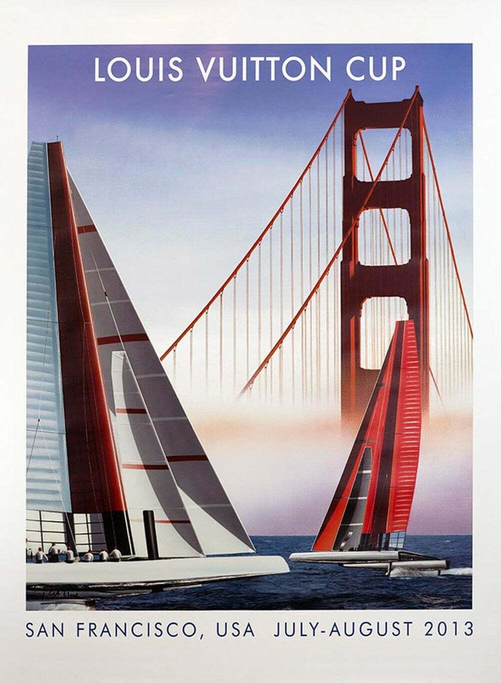 Louis Vuitton Cup San Francisco 2013   Razzia Original Vintage Poster
