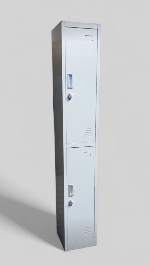 photo for sale Three Industrial Style Two Tier Steel Lockers