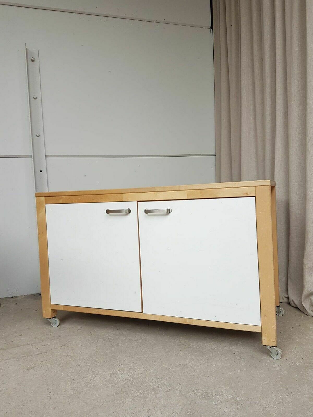 Vtg Mid Century Modernist Style Ikea Varde Sideboard Kitchen Cupboard R426 photo for sale