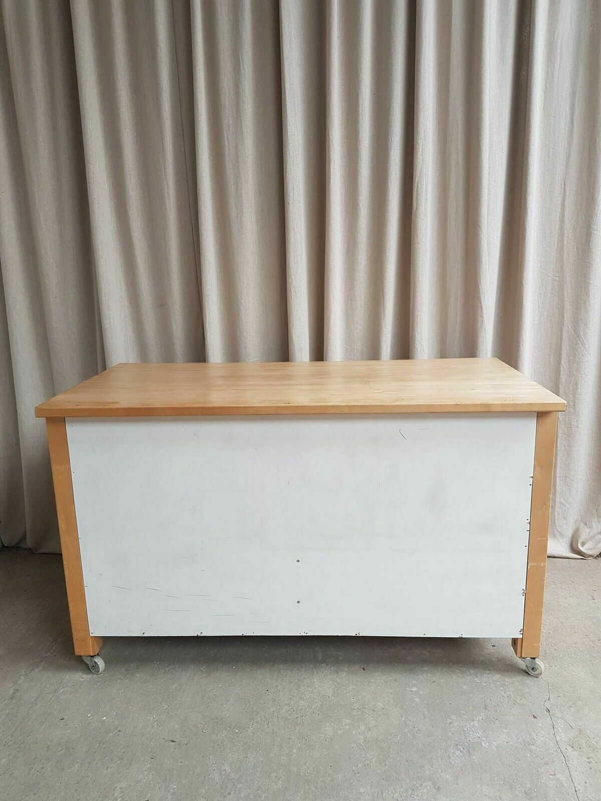 photo for sale Vtg Mid Century Modernist Style Ikea Varde Sideboard Kitchen Cupboard R426