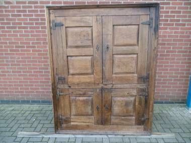 Large Wooden Antique Cabinet, 1800s