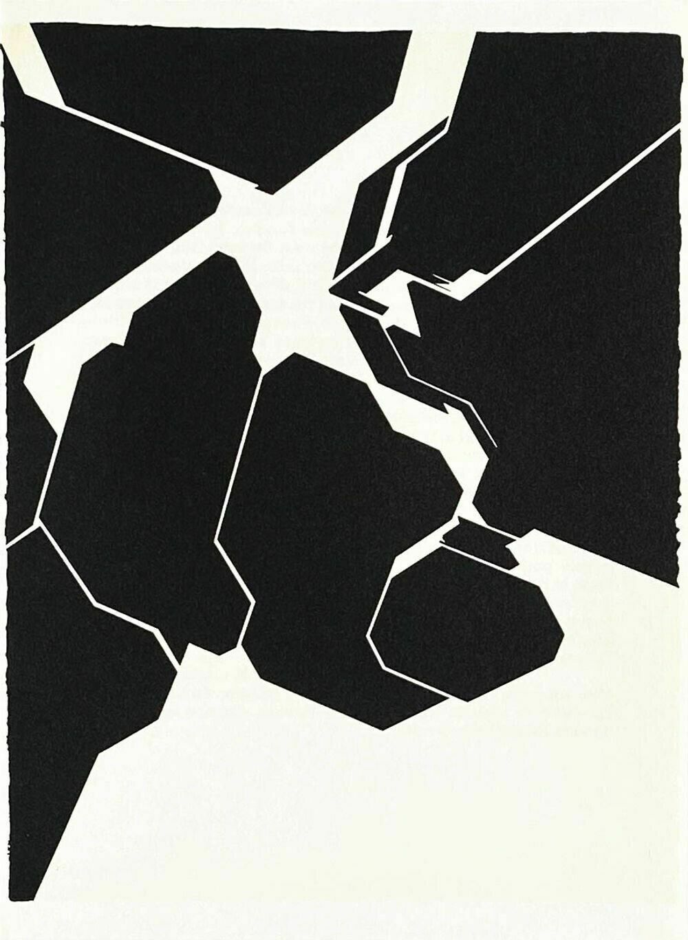 Pablo Palazuelo   Original Lithograph 1974 Behind The Mirror 38x28 Cm
