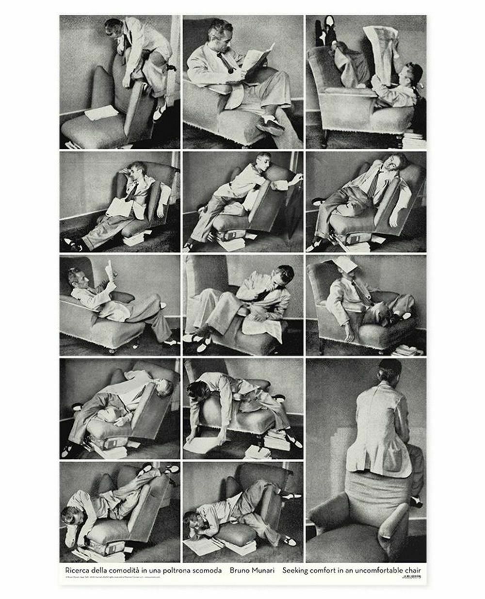 Bruno Munari Seeking Comfort In An Uncomfortable Armchair