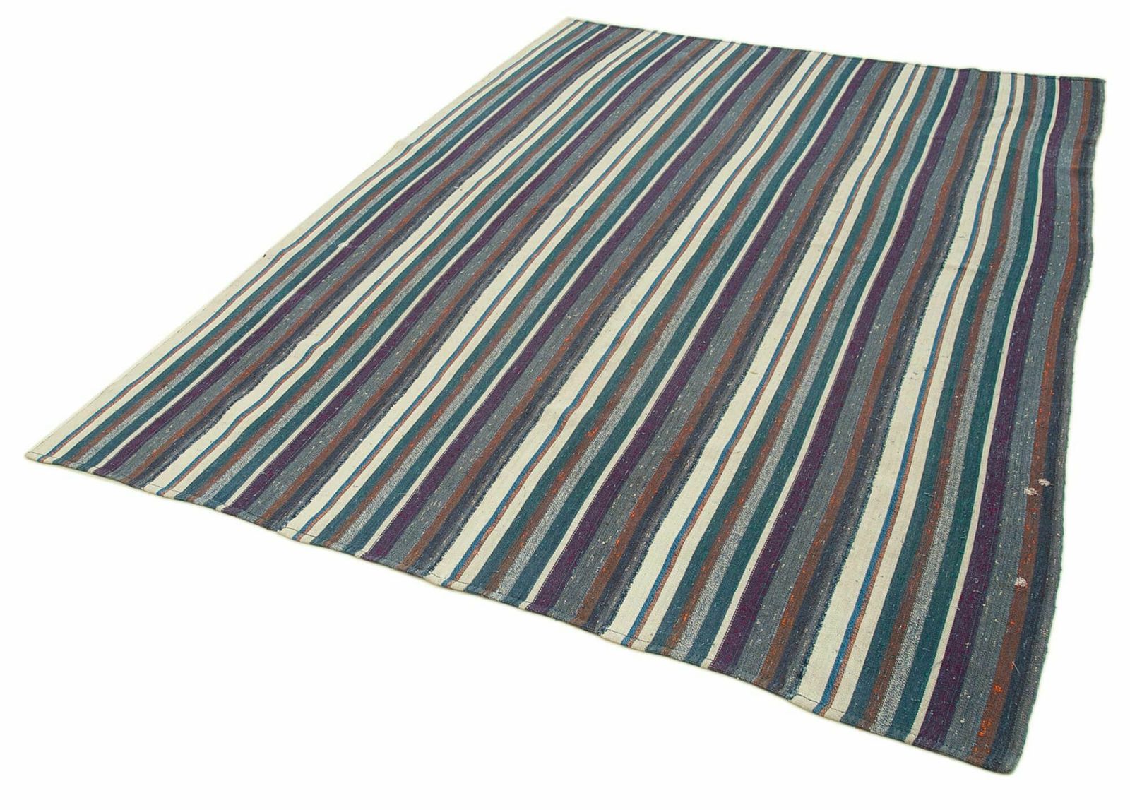 Handmade Flatweave Chaput Purple Anatolian Kilim Rug 190 Cm X 270 Cm photo for sale