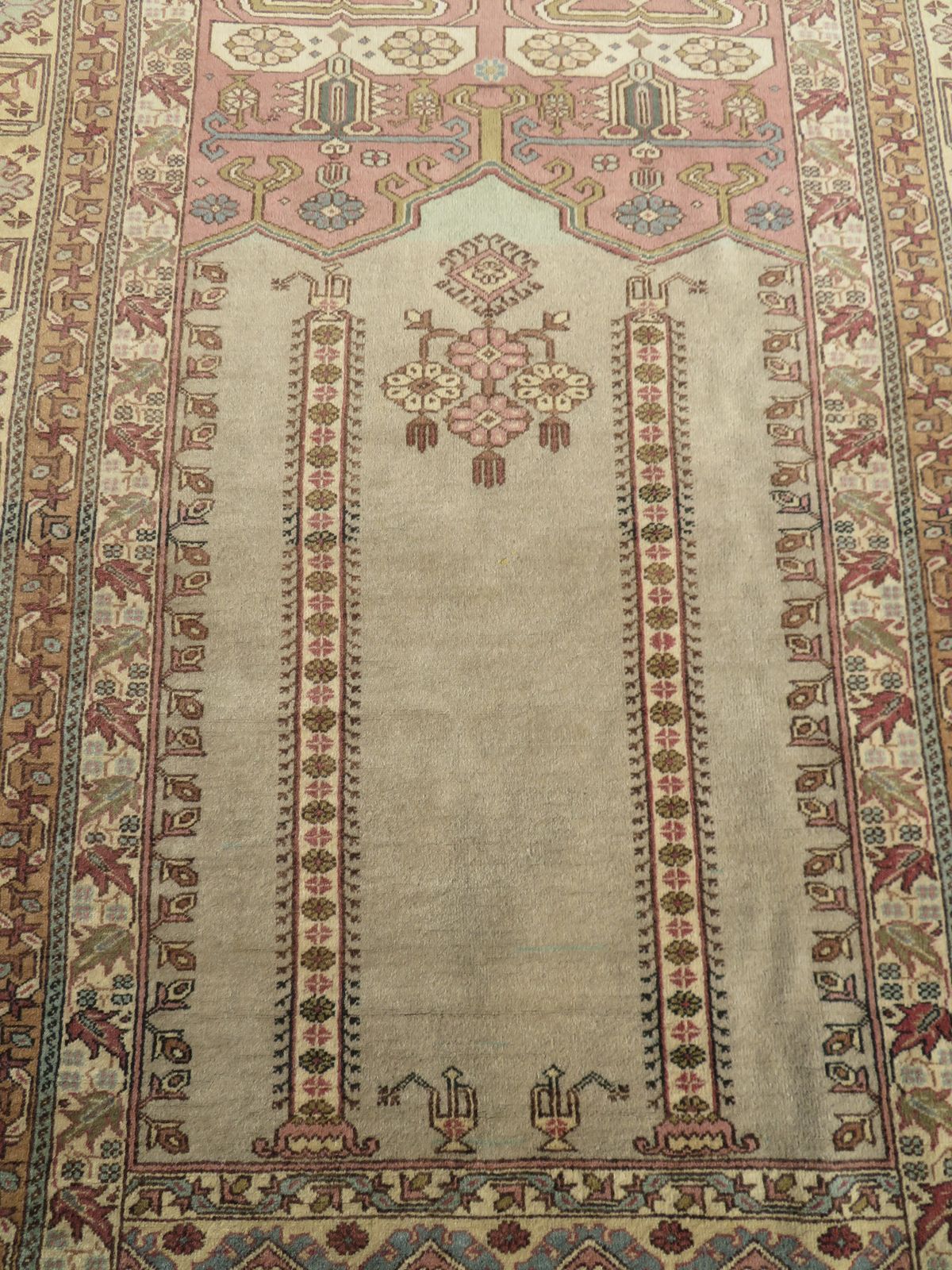 A Fine Antique Turkish Panderma (Bandirma) Prayer Rug. Soft Colours. West Anatolia 180cm X 128cm photo for sale