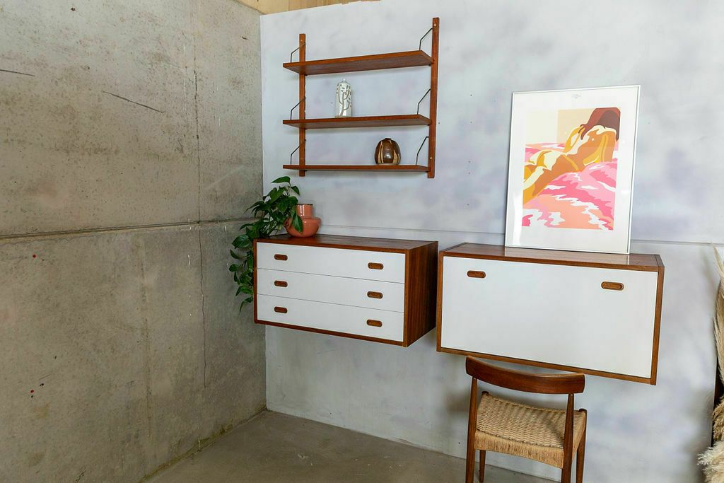 photo buy Poul Cadovius Style Danish Royal Wall System Teak Mid Century