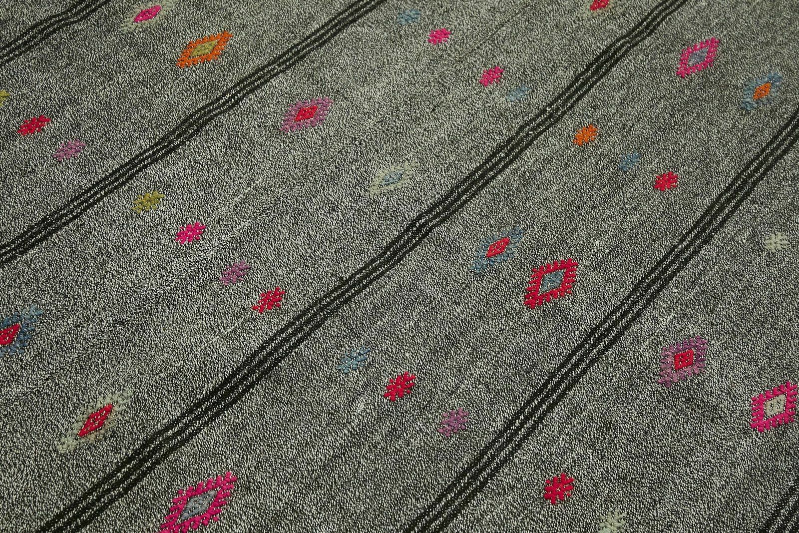 Handmade Oriental Grey Anatolian Kilim Rug 228 Cm X 263 Cm photo 595.0