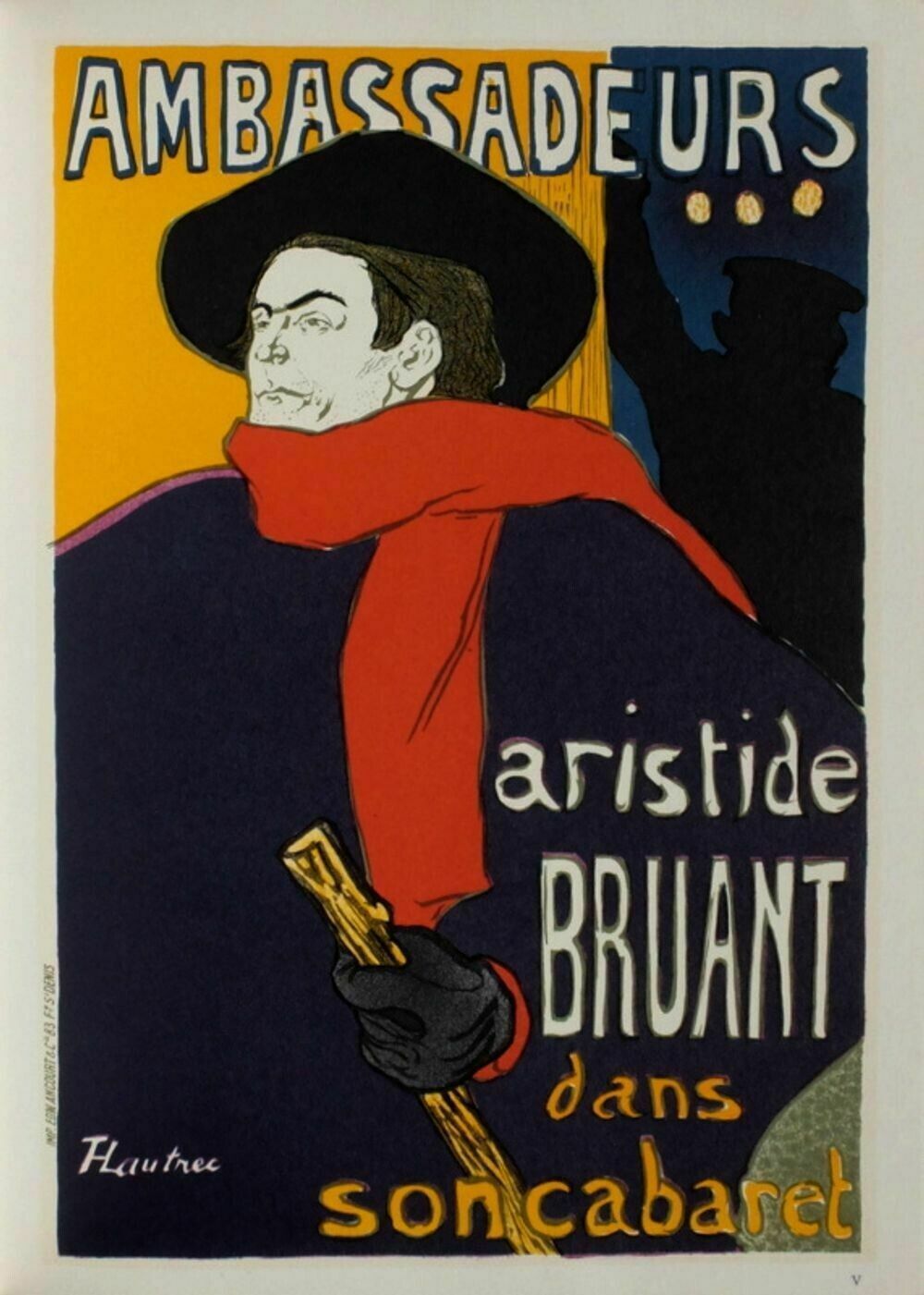 Henri Toulouse Lautr Ec   Lithograph On Ambassadeurs Vellum 1967 Mourlot