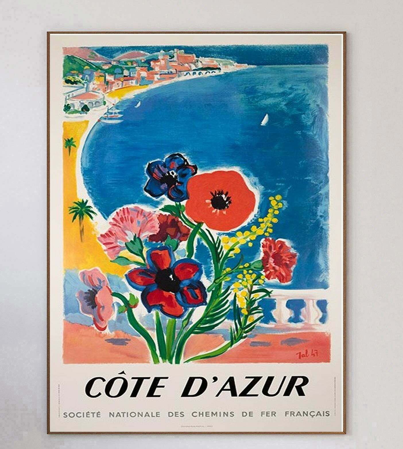 Cote D'azur   Sncf Original Vintage Poster photo 571.0