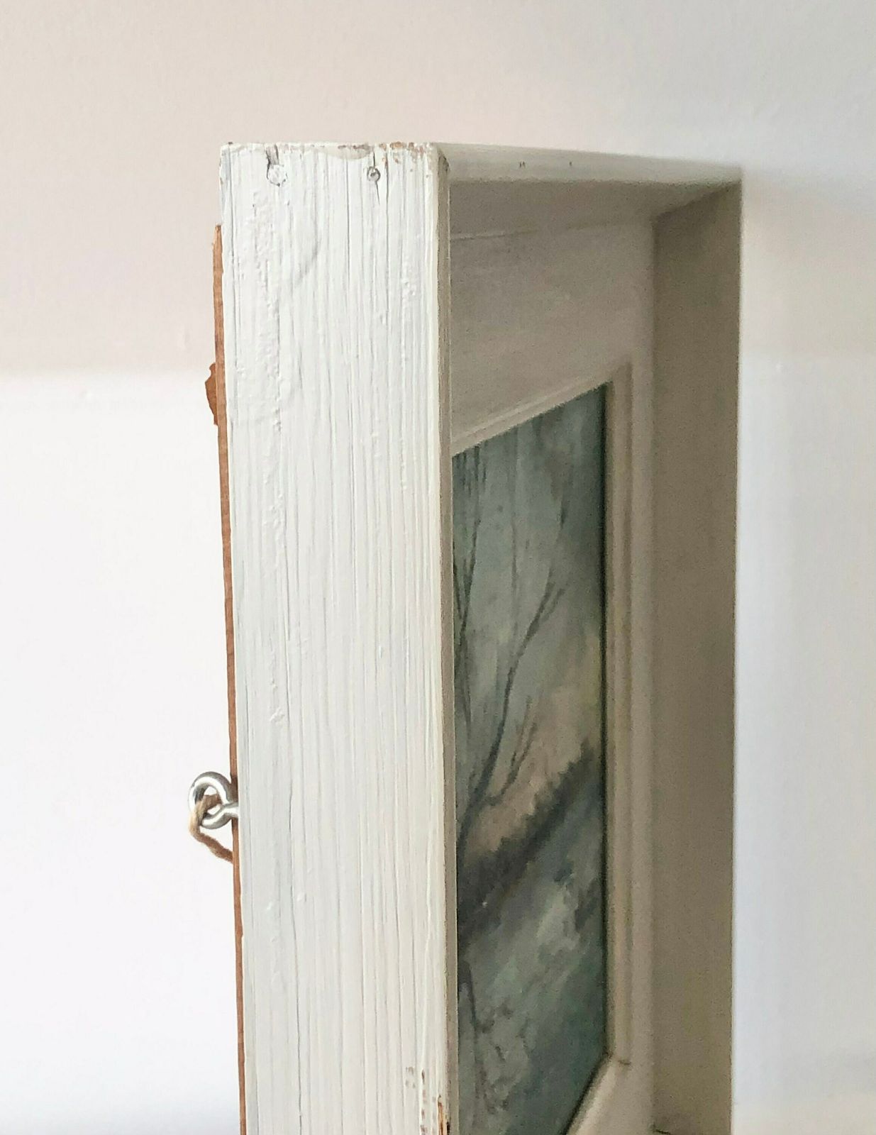 Ingelise Rasmussen Original Oil On Plate Danish Mid Century Painting With Motive Of Naked Tree At A Beach photo vintage