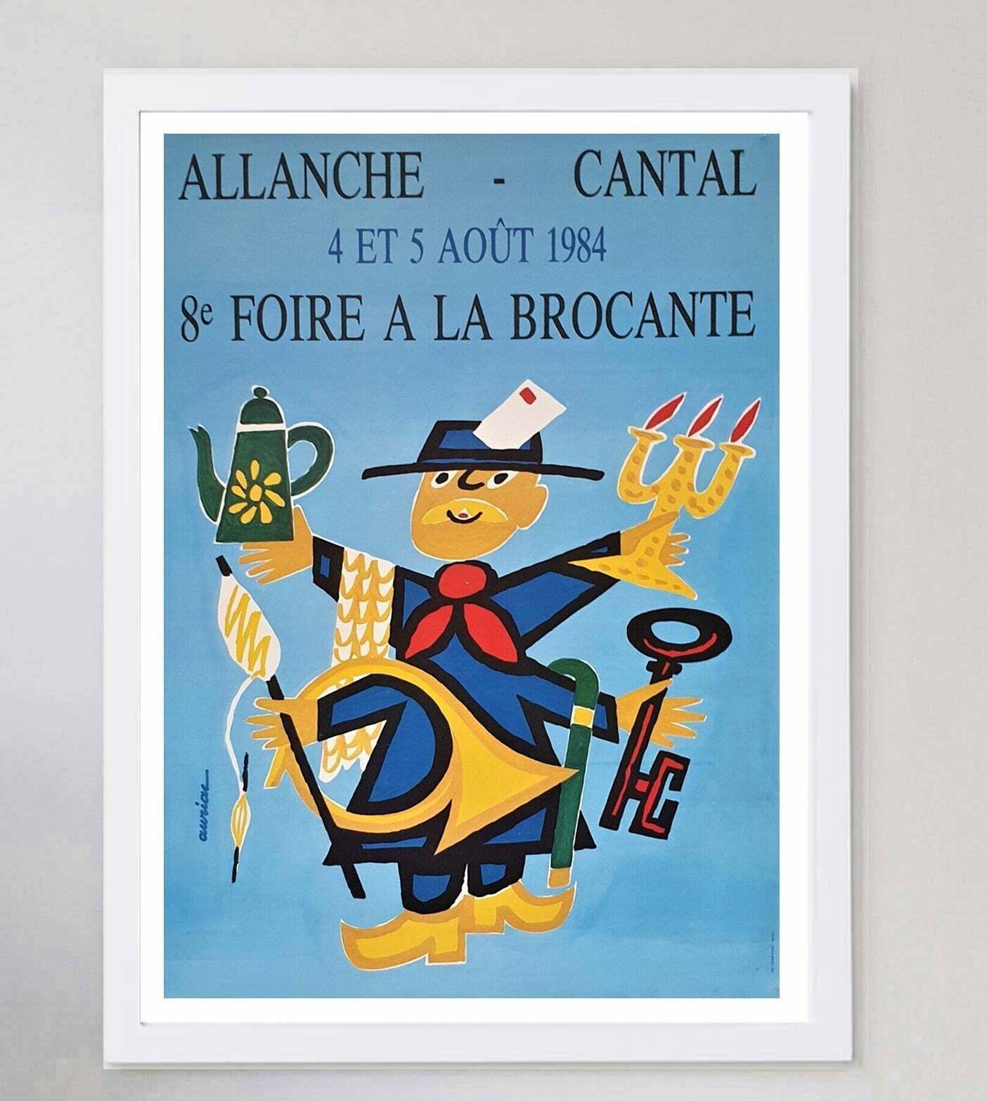 Auriac   Allanche Cantal Fair 1984 Original Vintage Poster photo for sale