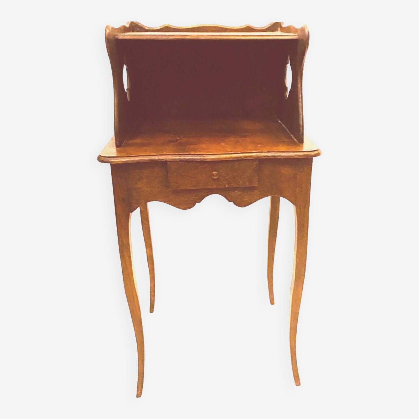 Louis XV Style Bedside Table In Solid Oak 19th Century