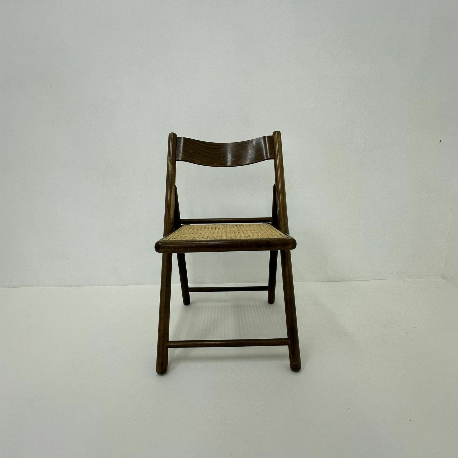 photo buy Vintage Folding Chair In Webbing And Wood By Habitat , 1980’s