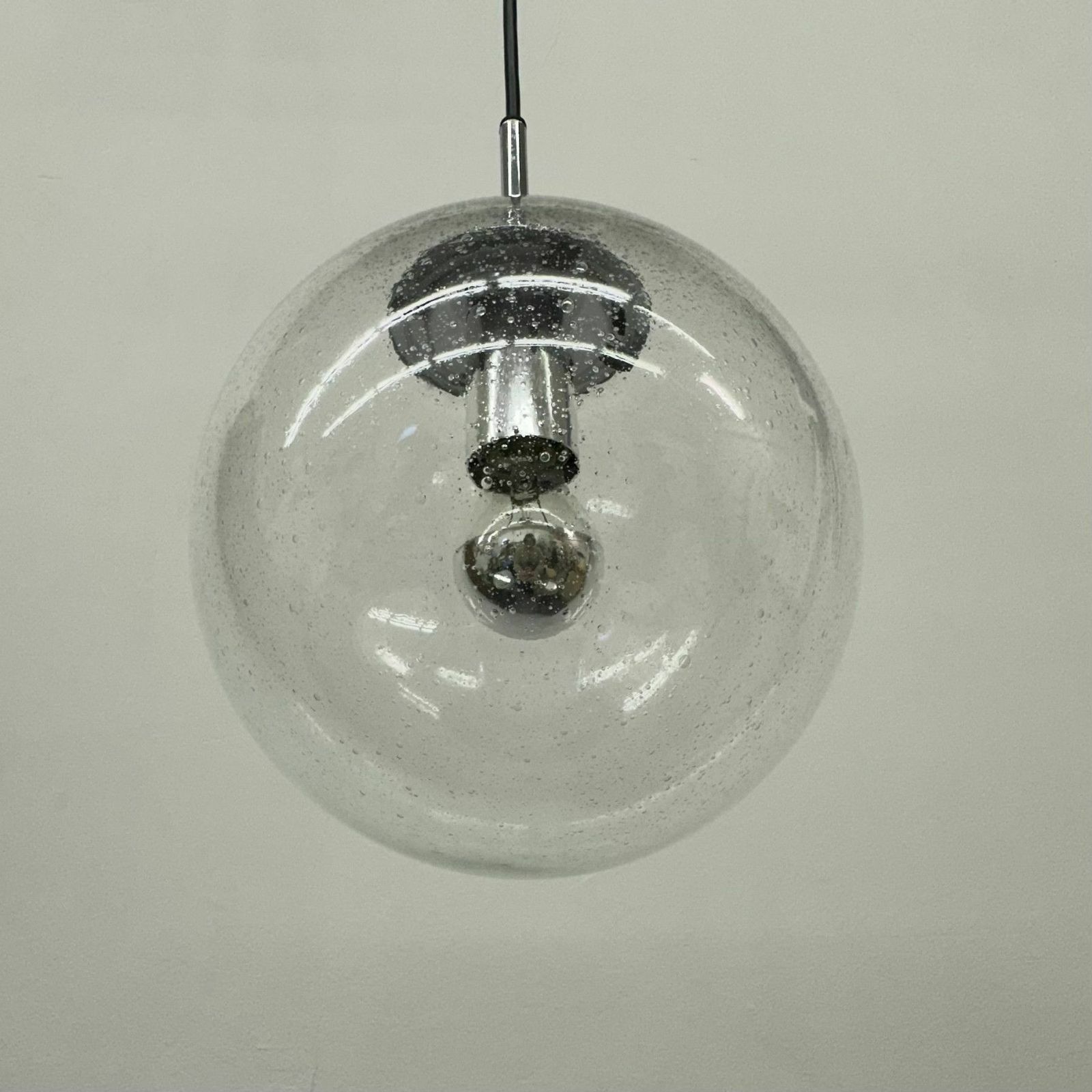 Verlichting Glashütte Limburg Hanglamp, Jaren 1970 photo