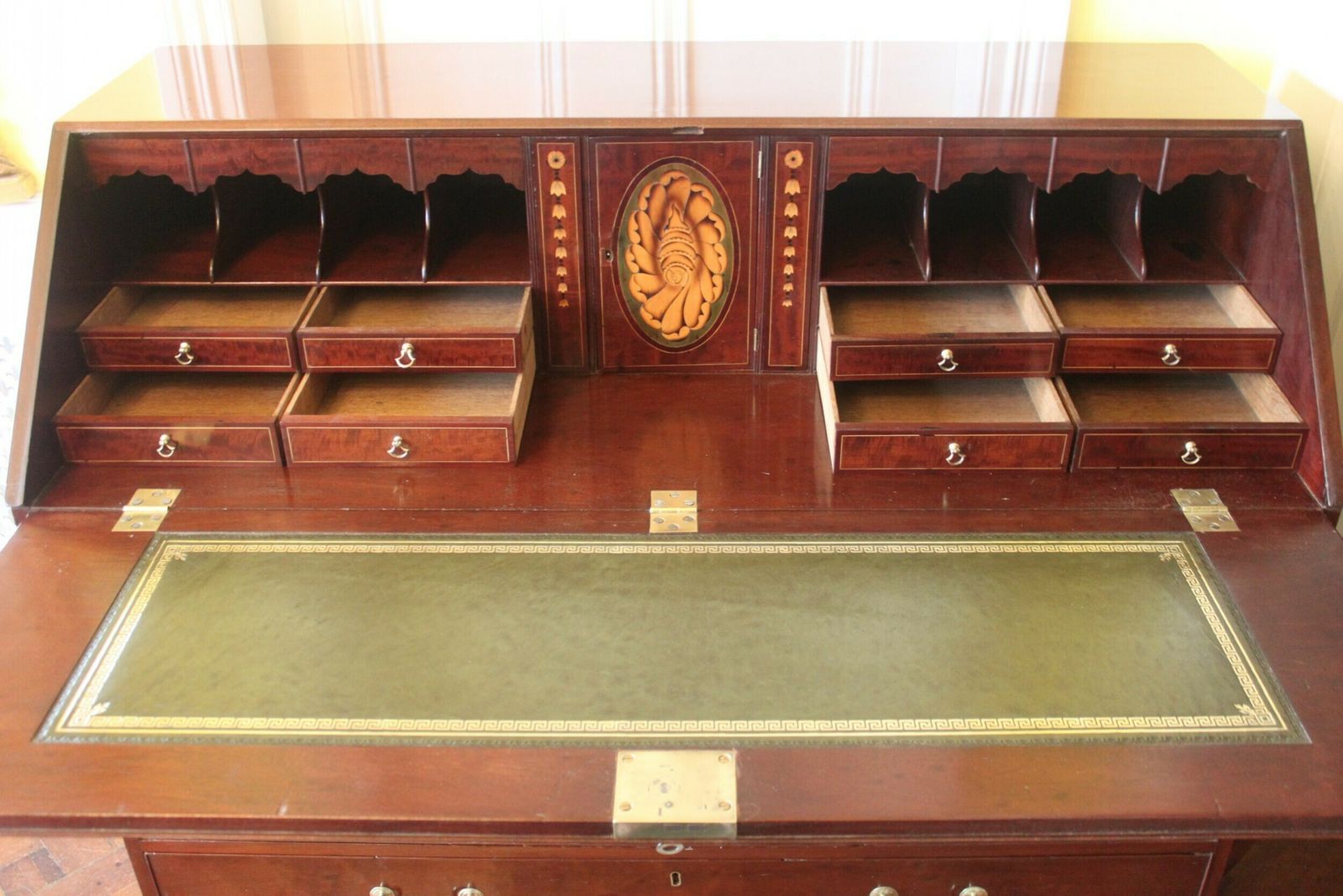 A Large George III Mahogany Bureau With Fitted Interior photo Furniture